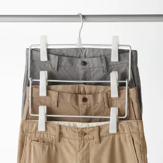 【MUJI 無印良品】鋁製衣架3段/裙子用