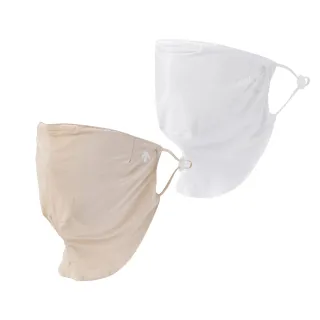 【DESCENTE】GOLF 迪桑特 女士 涼感防曬高爾夫面罩(白色/膚色)