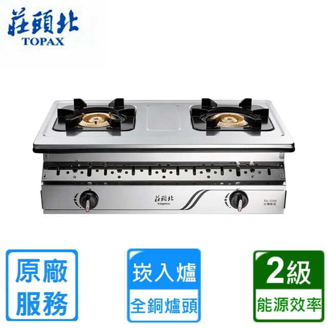 【莊頭北】銅爐頭不銹鋼嵌入爐TG-7230(原廠安裝)