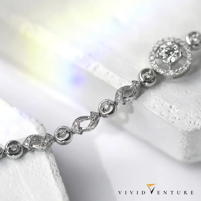 【Vividventure 亞帝芬奇】18K GIA 1克拉 DSI1 3VG 八心八箭 天然鑽石 真鑽 手鍊 星辰光環
