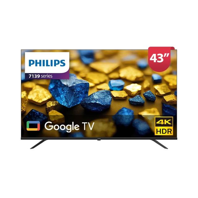 【Philips 飛利浦】43型4K Google TV 智慧顯示器(43PUH7139)