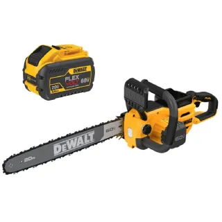 【DEWALT 得偉】60V Max無碳刷20吋鏈鋸機(空機+箱)+DCB609電池*1 (DCCS677NK+DCB609)