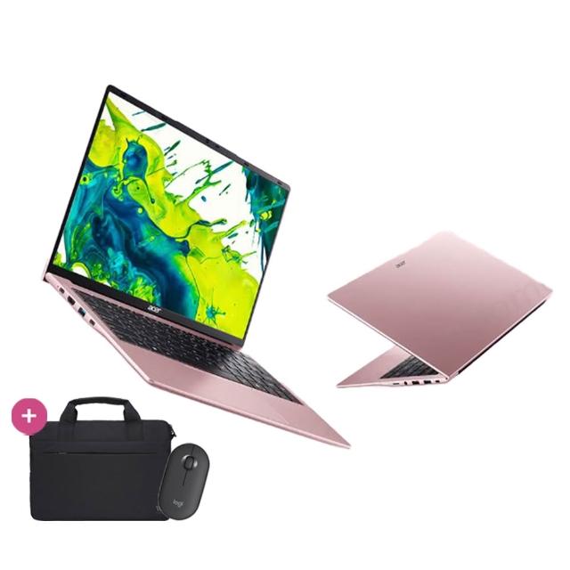 【Acer】筆電包/滑鼠組★14吋R5輕薄效能-珠光櫻粉(Swift Lite/SFL14-41P-R447/R5-7430U/16G/512G/W11)