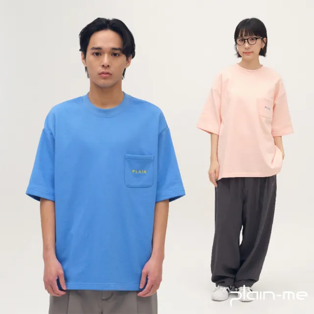 【plain-me】短袖 上衣 短袖TEE 男上衣 女上衣 PLAIN刺繡_PLN0092-261
