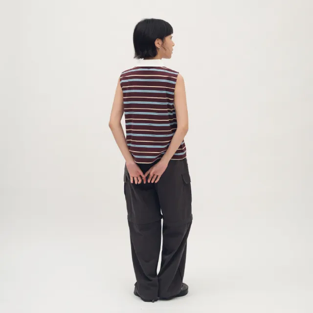 【plain-me】SAAKO 背心 女生背心 女上衣 條紋背心 橄欖球背心_SAA0122-261