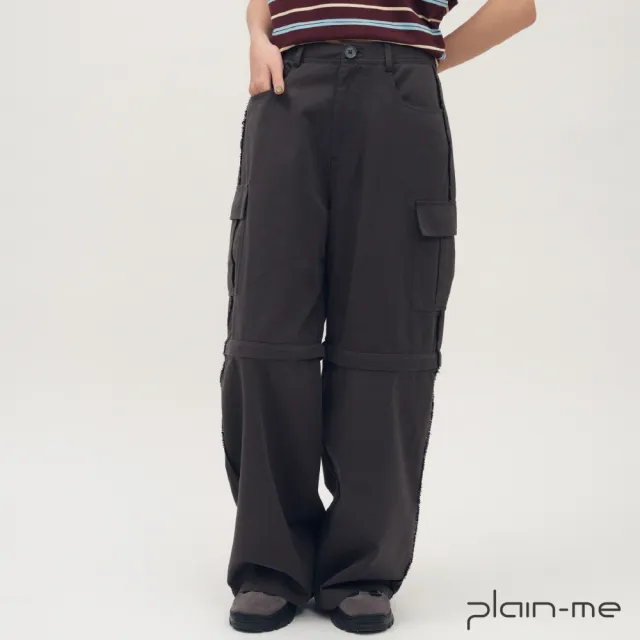 【plain-me】SAAKO 寬褲 女長褲 短褲 長褲 工裝褲 2WAY可拆式_SAA4024-261