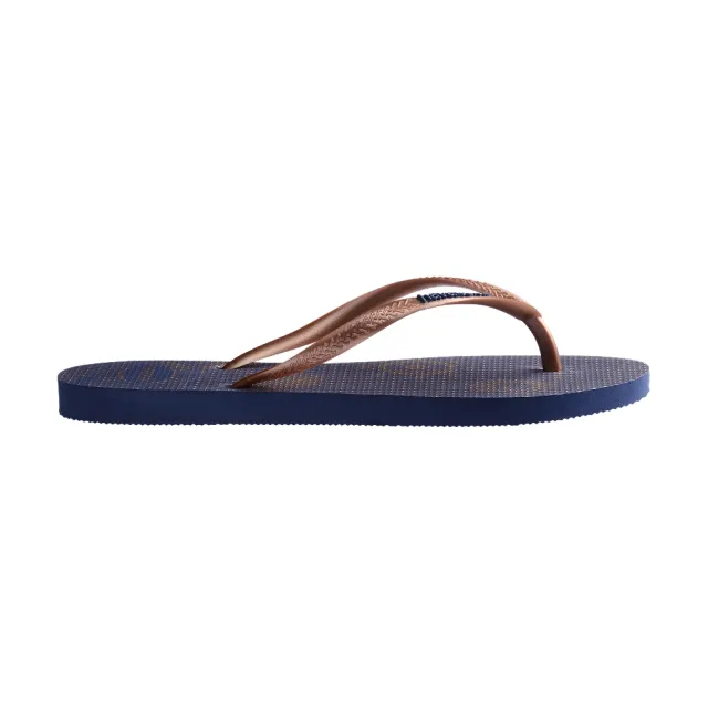 【havaianas 哈瓦仕】拖鞋 女鞋 夾腳拖 航海 錨點 Slim Nautical 玫瑰金 4137125-2356W (哈瓦士)