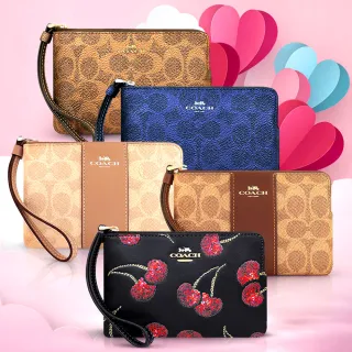 【COACH】大C PVC/皮革手拿包/鑰匙零錢包(多款)