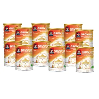 即期品【QUAKER 桂格】買一送一三益菌成長奶粉 825g*12罐/箱(3號 1-4歲幼童適用)/舊包裝