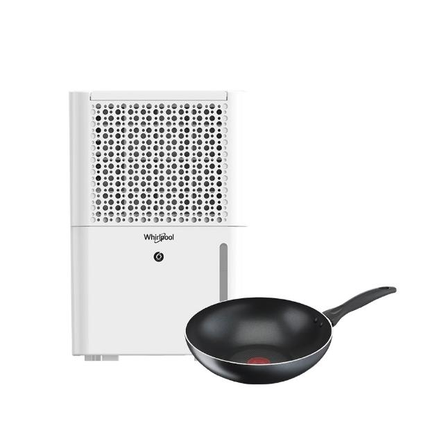 【Whirlpool 惠而浦】6L第六感智能除濕機 WDEE06TW+法國特福28CM不沾小炒鍋