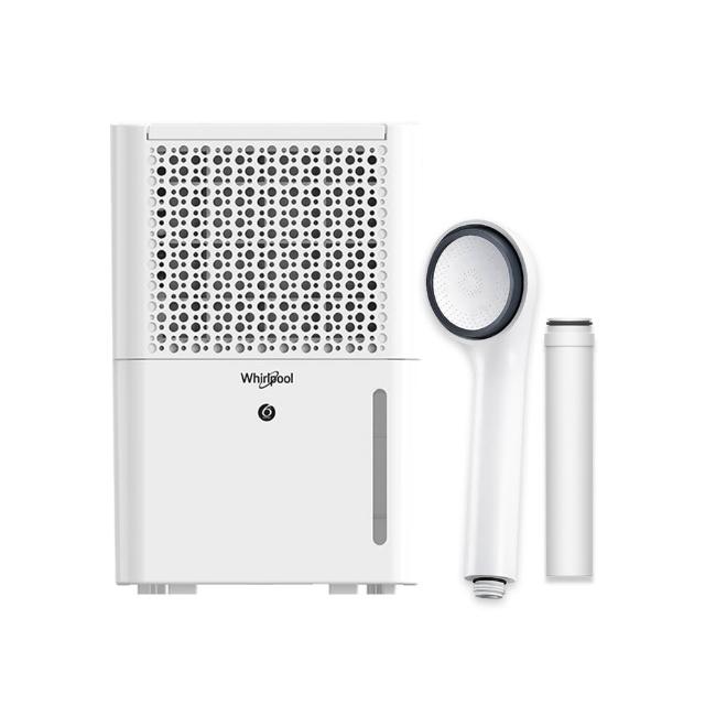 【Whirlpool 惠而浦】6L第六感智能除濕機 WDEE06TW+3M SF100 ShowerCare 除氯蓮蓬頭一機二心特惠組