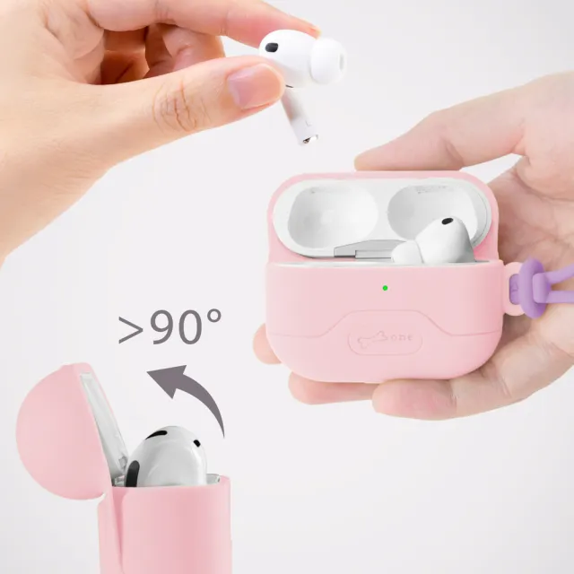 【Bone 蹦克】AirPods Pro 3 手掛保護套  (環保矽膠/彈力包覆/吊繩孔設計/彈力開合/不掉蓋)