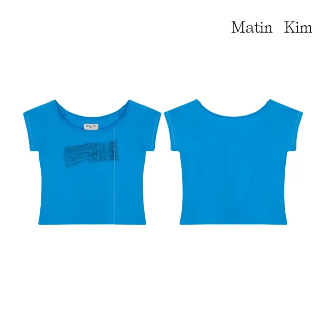 【MATIN KIM】官方旗艦 收據印花單肩上衣(多款任選)
