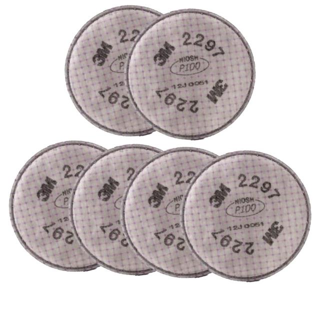【3M】2297活性碳高階P100顆粒物過濾棉(3包/共6片) 適用防毒面具6200 / 6502QL / 7502