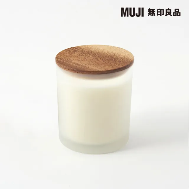 【MUJI 無印良品】附杯芬香蠟燭.木質花香味/200g