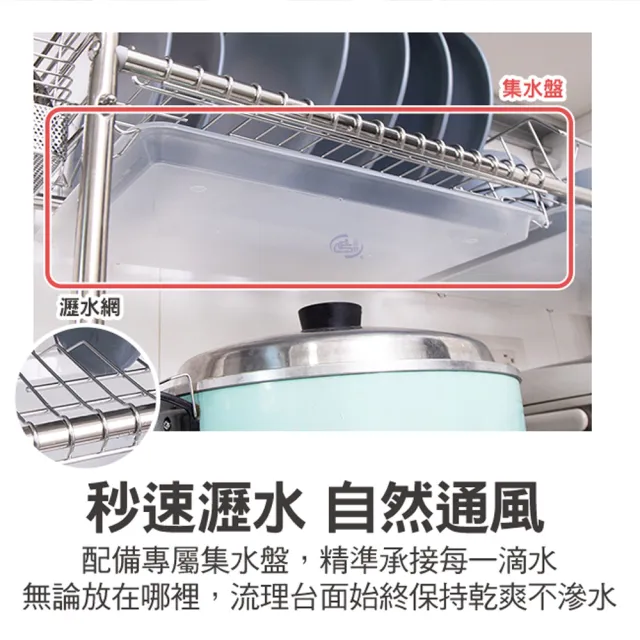 【百鈴】卡豪收304不鏽鋼省空間瀝水架豪華組(碗架/盤架/筷子架/刀架/跨海大橋/流理臺架)