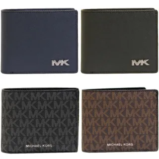 【Michael Kors】防刮皮革1+1抽式8卡夾/男皮夾/男短夾/MK男短夾/MK短夾(多款任選)