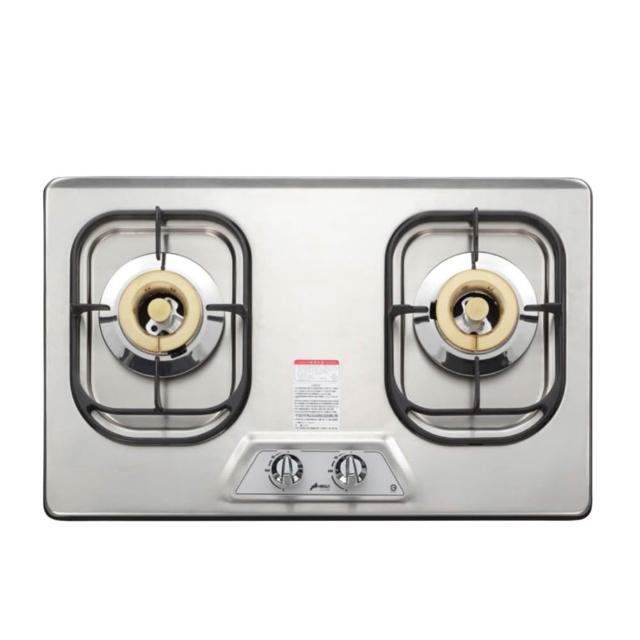 HOSUN豪山牌 ST-2190P 雙口瓦斯檯面爐，採用優質不銹鋼材質，耐用防鏽。壓轉式點火設計安全便捷，適閤家庭或商用廚房使用。雙爐頭同時烹飪，節省時間，提升效率。提供1年完整保固，確保品質可靠。完美選擇為您的廚房帶來便利與安全。
