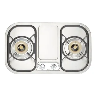 【豪山】雙口不鏽鋼歐化檯面爐(ST-2273 NG1/LPG基本安裝)