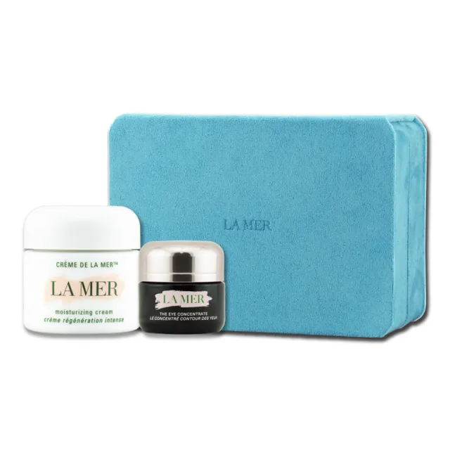 即期品【LA MER 海洋拉娜】全面修護明星雙享禮盒(濃萃修復眼霜 15ML + 乳霜 60ML + 精緻萬用收納盒)專櫃