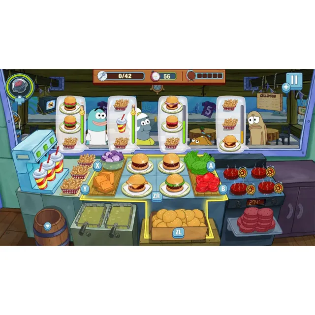 【Nintendo 任天堂】NS Switch 海綿寶寶：蟹堡王烹飪大挑戰 超大蟹堡王版 SpongeBob(中英日文美版)