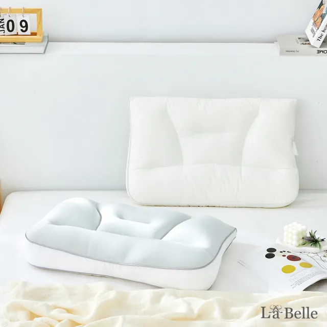 【Great Living 格蕾寢飾】買一送一 義大利La Belle 顆粒紓壓冷暖好眠枕(四季枕/雙向枕)