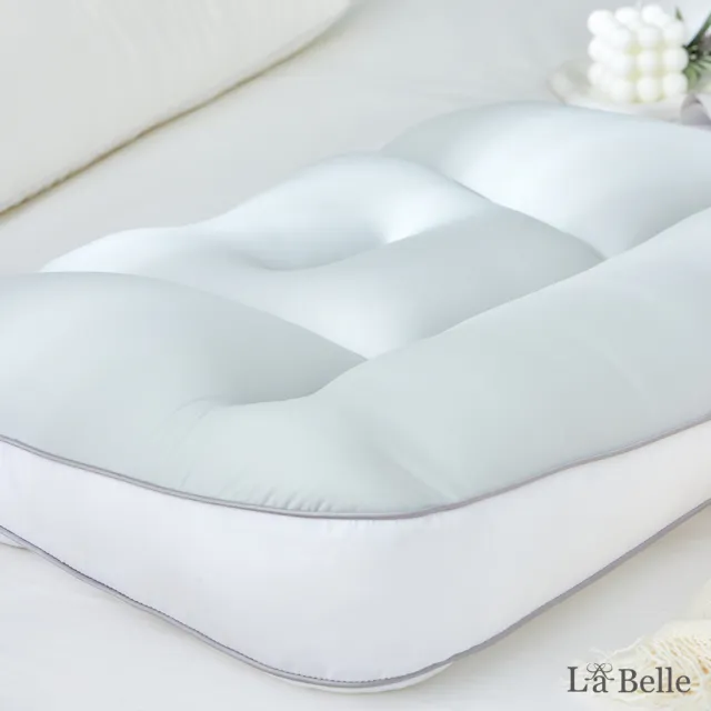 【Great Living 格蕾寢飾】買一送一 義大利La Belle 顆粒紓壓冷暖好眠枕(四季枕/雙向枕)