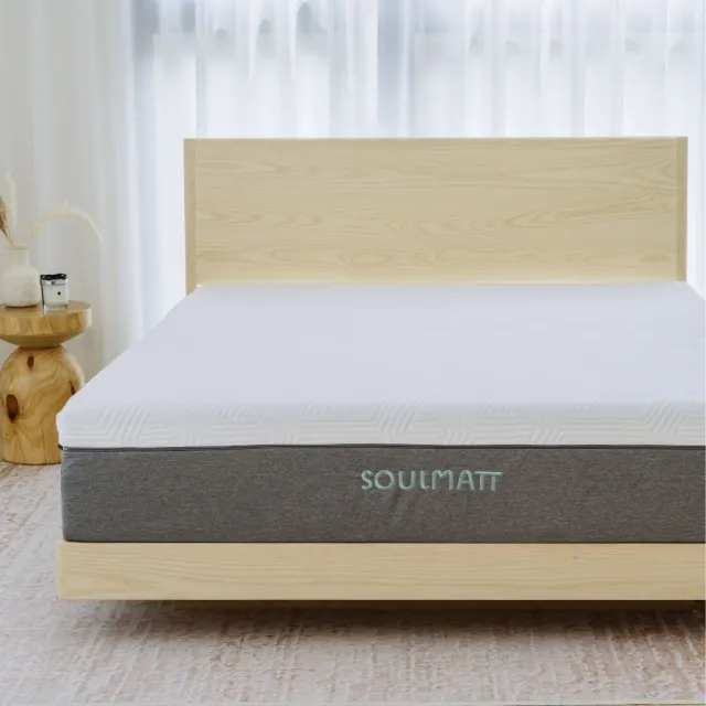 【SOULMATT】大地系列 適中偏硬 雙人特大7尺 機能全綿床(無彈簧床墊 透氣 高度支撐 零干擾 首層可水機洗)