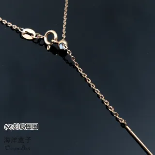 【海洋盒子】玫瑰金色白鋼萬用針鍊項鍊.可穿珠子可調整長度.抗過敏不退色.45cm短鍊