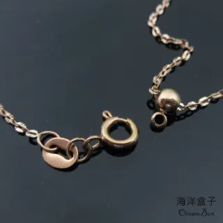 【海洋盒子】玫瑰金色白鋼萬用針鍊項鍊.可穿珠子可調整長度.抗過敏不退色.45cm短鍊