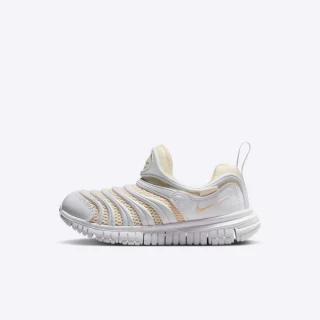 【NIKE 耐吉】Dynamo Free BR PS 中童 運動休閒鞋 毛毛蟲鞋 舒適 輕量 白 米黃(IB7245-101)