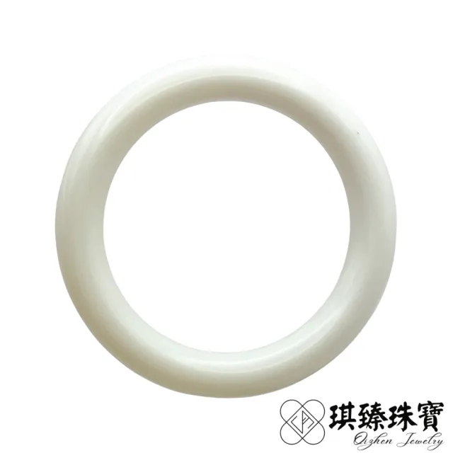 【琪臻珠寶】天然和田玉羊脂白圓骨鐲玉鐲(19.5-20圍手鐲_油潤細膩_618狂歡節_限時搶購)