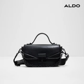 【ALDO】MINIELEIRA-經典翻蓋鏈條手提肩背包/斜背包(黑色)