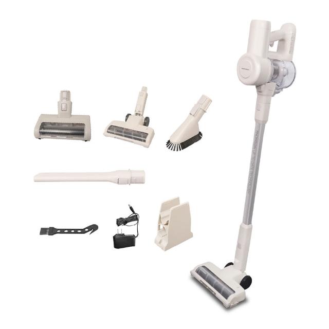 THOMSON湯姆盛 TM-SAV72D THOMSON湯姆盛 TM-SAV72D 無線手持吸塵器,搭載HEPA濾網與無刷馬達,提供強勁吸力與高效過濾。重量僅1.1kg~2kg,輕巧易握,適合大理石、磁磚等各種地板乾式清潔。無線設計,隨時隨地使用,1年保固保障品質。理想的家用吸塵解決方案,讓清潔更輕鬆!