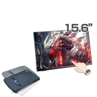 【REAICE】日本Winten 15.6型IPS可攜式觸控螢幕-電腦包外出組(Switch/移動式/HDMI/Type-C/電腦包)