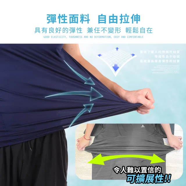 【YT shop】買一送一 冰離絲 降溫涼感 透氣不悶熱 超彈性運動短TEE