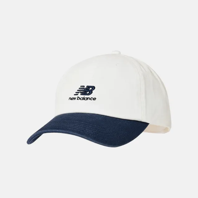 【NEW BALANCE】NB Hat 休閒帽 老帽 鴨舌帽 棒球帽 男 女 藍白色 (LAH53003NNY-F)