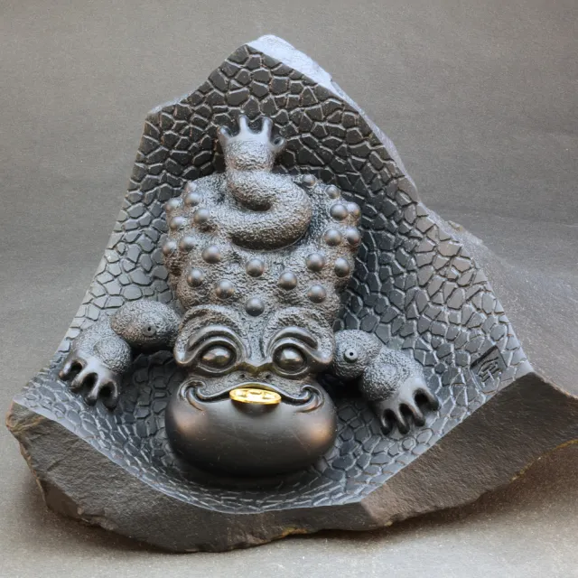 巧藝坊 收藏級精品 壽山石 豆耿石  招財三腳金蟾(純手工製作)