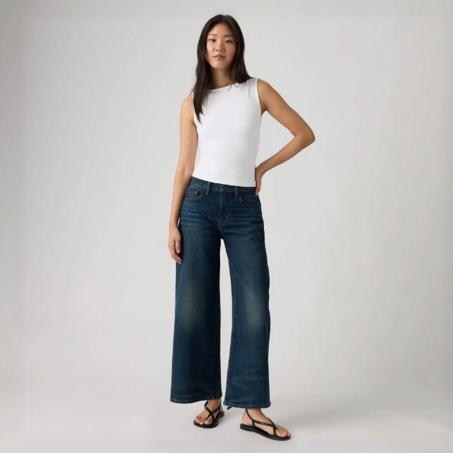 【LEVIS】728™ 高腰寬鬆牛仔褲 / 及踝款 / 彈性面料 女生牛仔褲 人氣新品 005I3-0001
