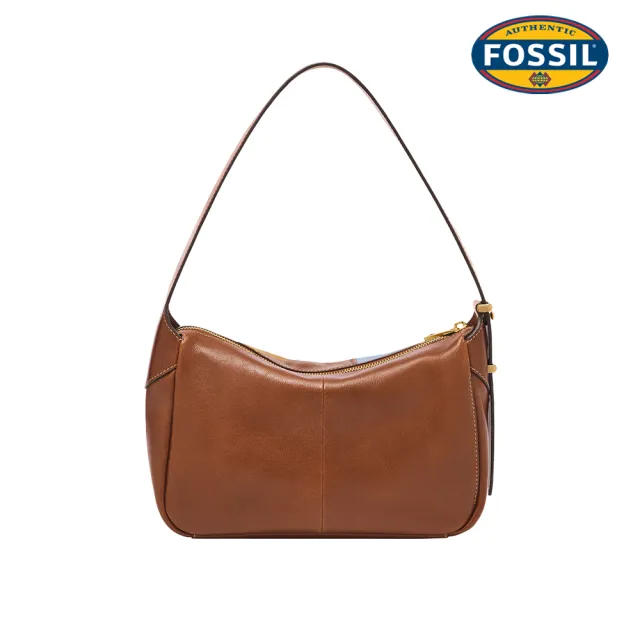 【FOSSIL】Dillon 真皮文青風肩背包-異色拼接 ZB11187186