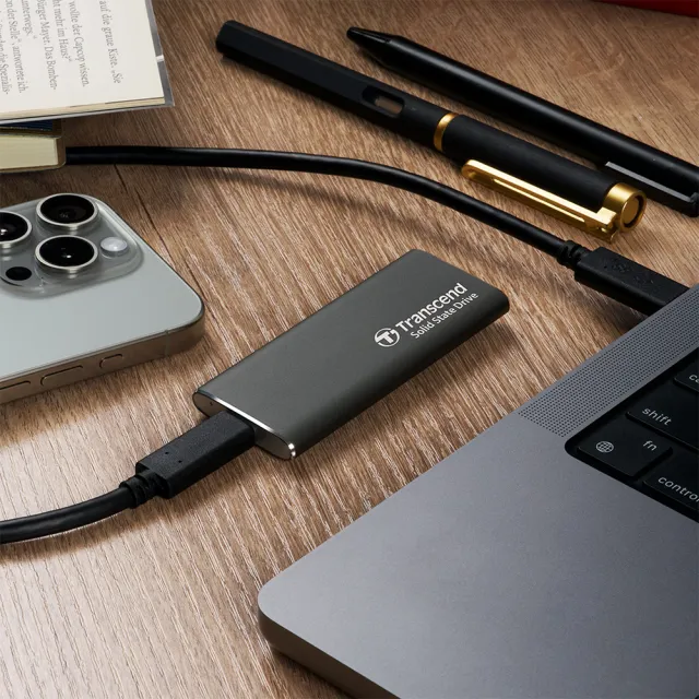 【Transcend 創見】ESD265C 1TB USB3.1/Type C 雙介面外接SSD行動固態硬碟-玄鐵灰(TS1TESD265C)