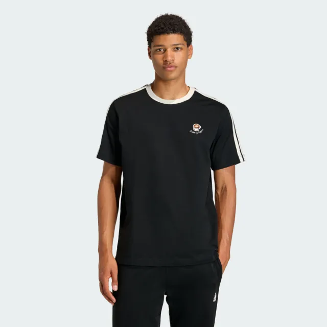 【adidas 愛迪達】短袖上衣 男 亞規 M COFFEE CUP T 黑 KG5413