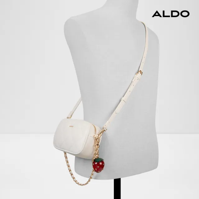 【ALDO】SWEETPIE-婉約菱格相機斜背包(白色)