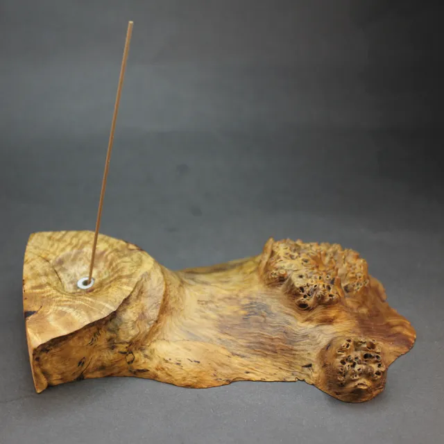 【巧藝坊】花梨木樹瘤 水波紋 金絲爍耀 香插
