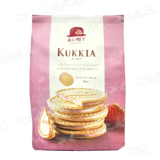 【紅帽子】紅帽子 草莓巧克力風味法蘭酥 62.4G (8 pcs)