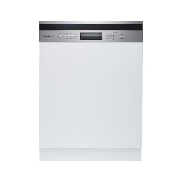 【SAKURA 櫻花】14人份八段洗程半嵌式自動開門洗碗機(E7683 原廠保固服務 基本安裝)