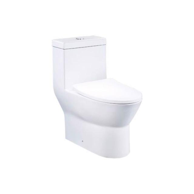 【CAESAR 凱撒衛浴】二段式沖水省水單體馬桶 含馬桶蓋 親水膜塗層 CF1474(管距40公分)