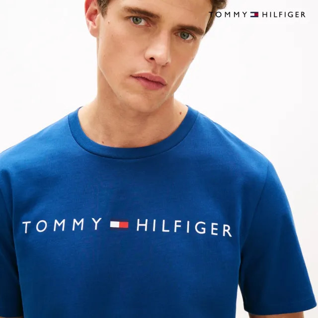 【TOMMY HILFIGER】官方旗艦館Tommy Hilfiger 標誌 T 恤_藍色