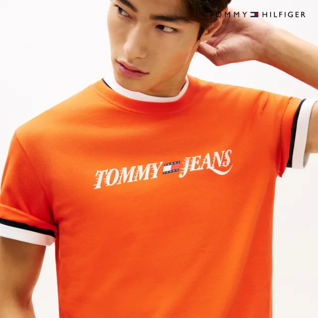 【TOMMY HILFIGER】官方旗艦館復古風標誌短袖 T 恤_紅色