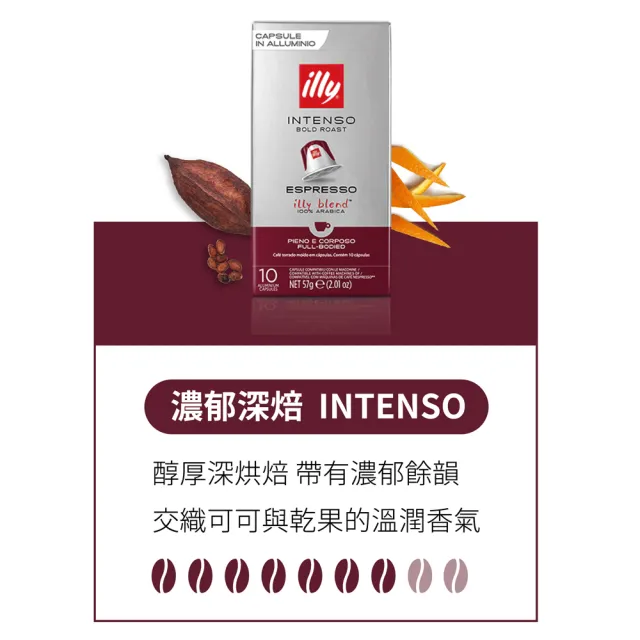 即期品【illy】官方直營 鋁製咖啡膠囊 30顆 (57g/盒 x 3盒) 中焙 深焙 適用Nespresso